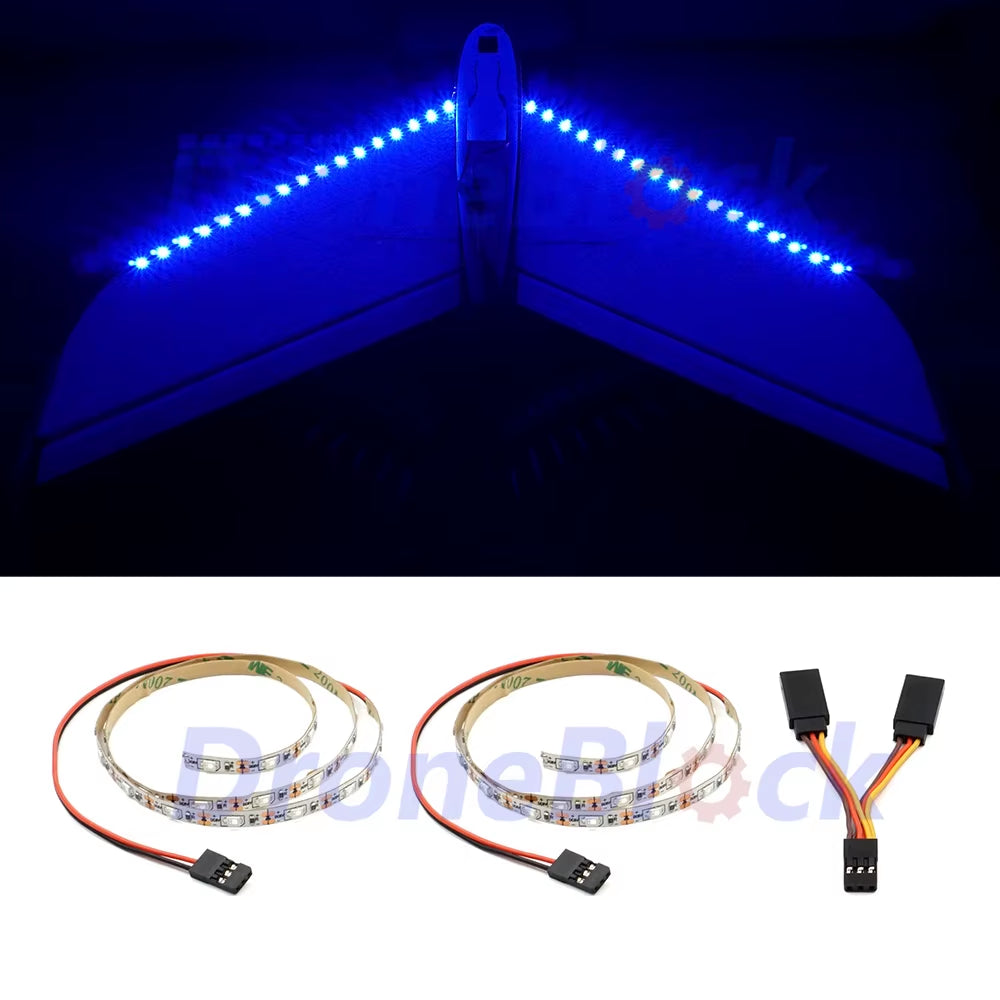 RC Airplane LED Light Strips for Fixed Wing RC Cars Trucks Flying Wing Plane Aircraft
