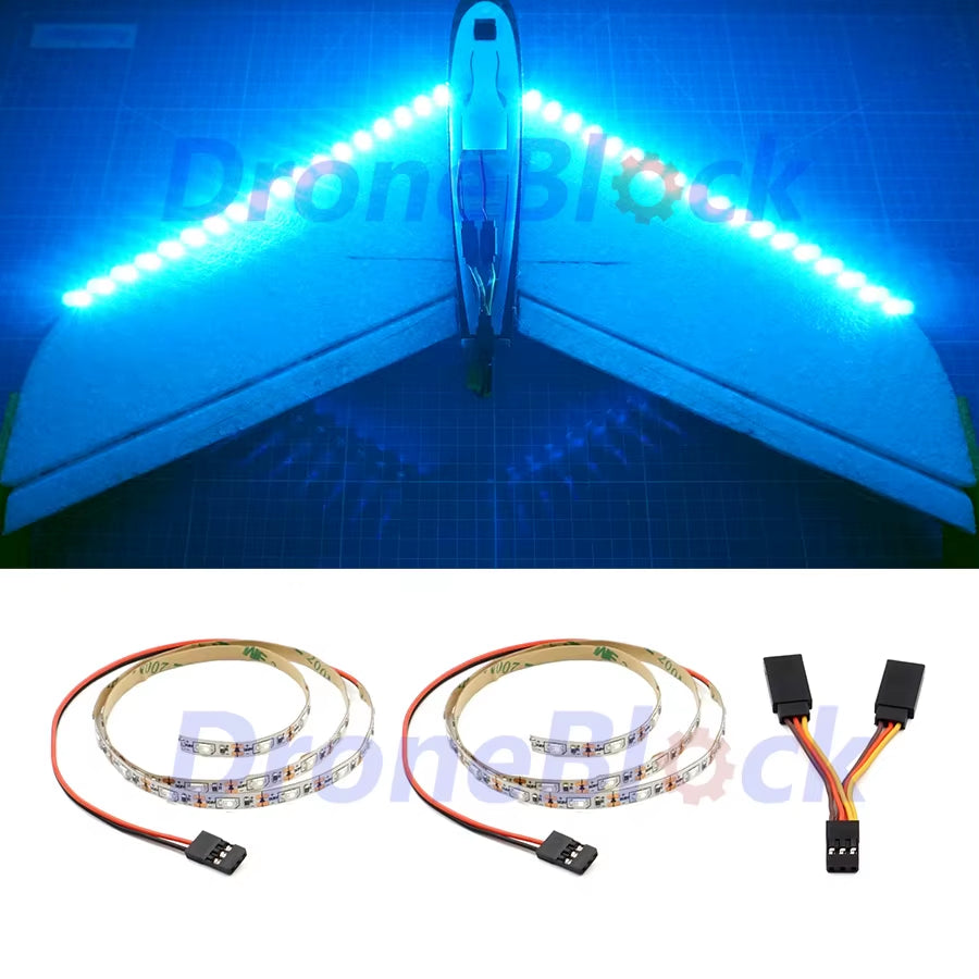 RC Airplane LED Light Strips for Fixed Wing RC Cars Trucks Flying Wing Plane Aircraft