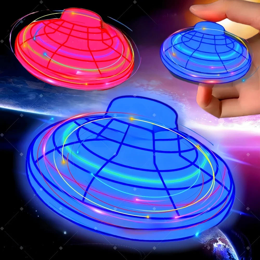 Magic Flying Helicopter Spinner Fingertip Upgrade Flight Gyro Fly Orb Hover Ball Mini Dron Aircraft Toys LED Type Toy Kids Gifts