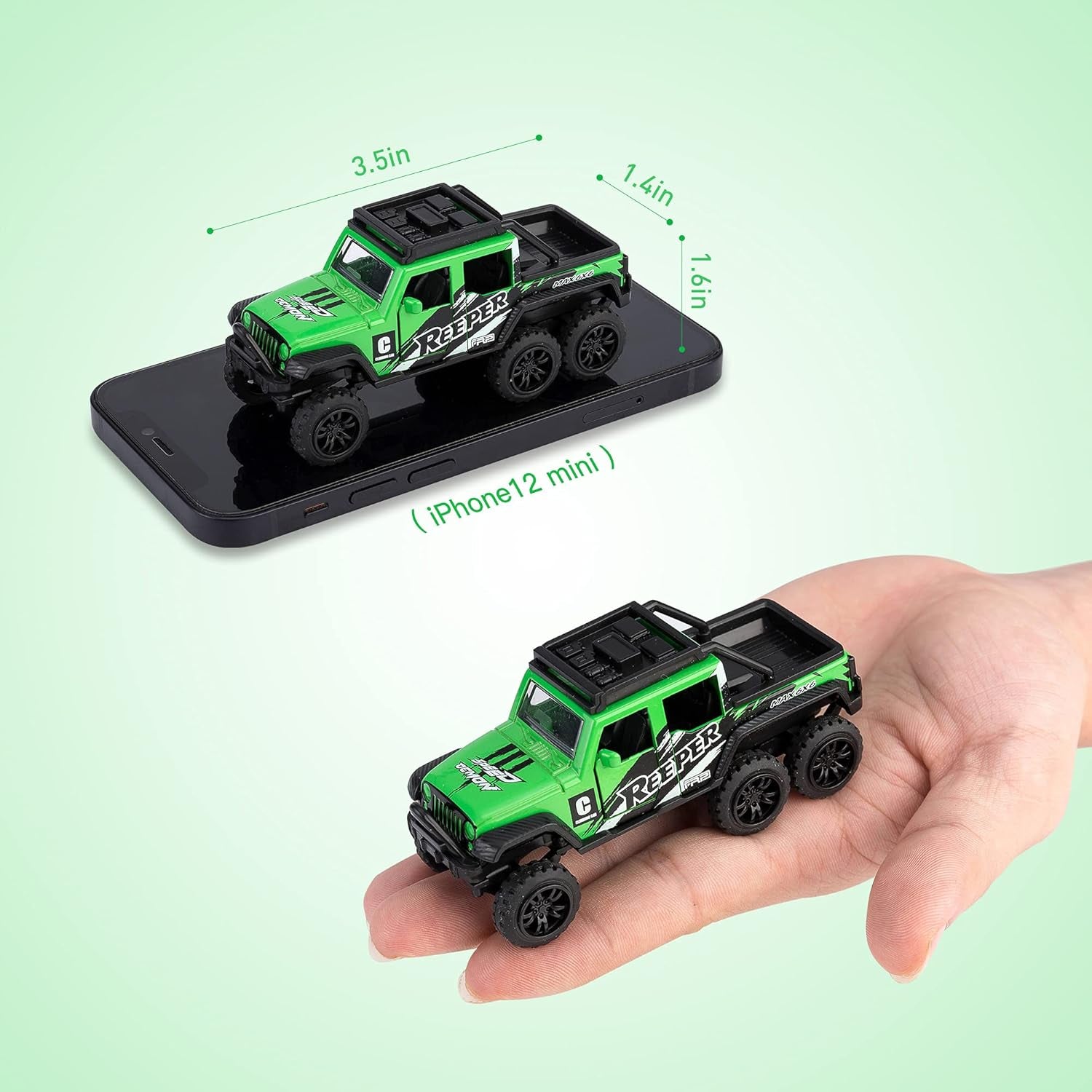 Diecast Toy Trucks 4 Pack Die Cast Metal Toy Cars Pull Back Cars Openable Doors Off-Road Vehicles Birthday Gift for Boys and Toddlers (Colorful)