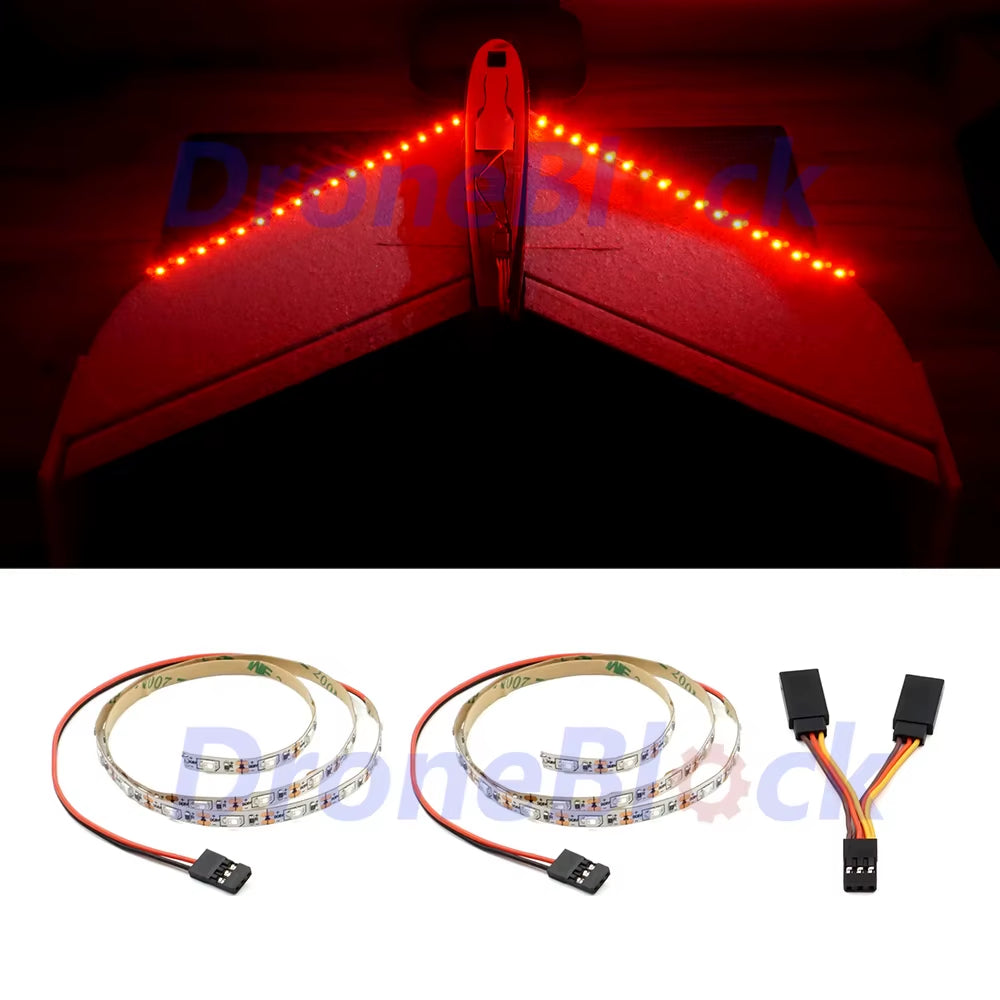 RC Airplane LED Light Strips for Fixed Wing RC Cars Trucks Flying Wing Plane Aircraft