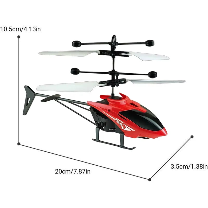Remote Safe Fall-Resistant RC Helicopters Drone Rechargeable Mini RC Drone Children Toys with Random Color Wings