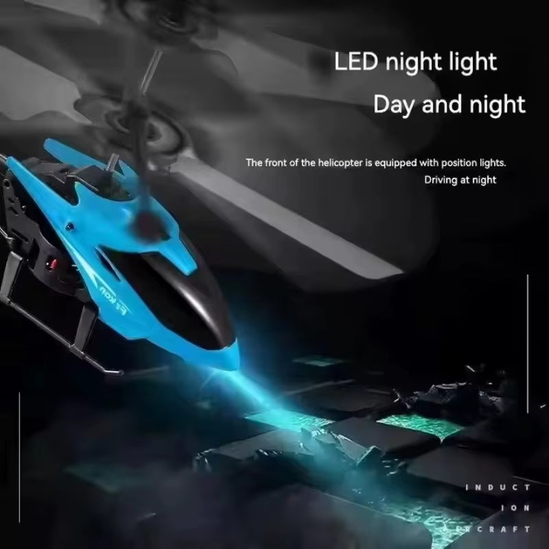 Remote Safe Fall-Resistant RC Helicopters Drone Rechargeable Mini RC Drone Children Toys with Random Color Wings
