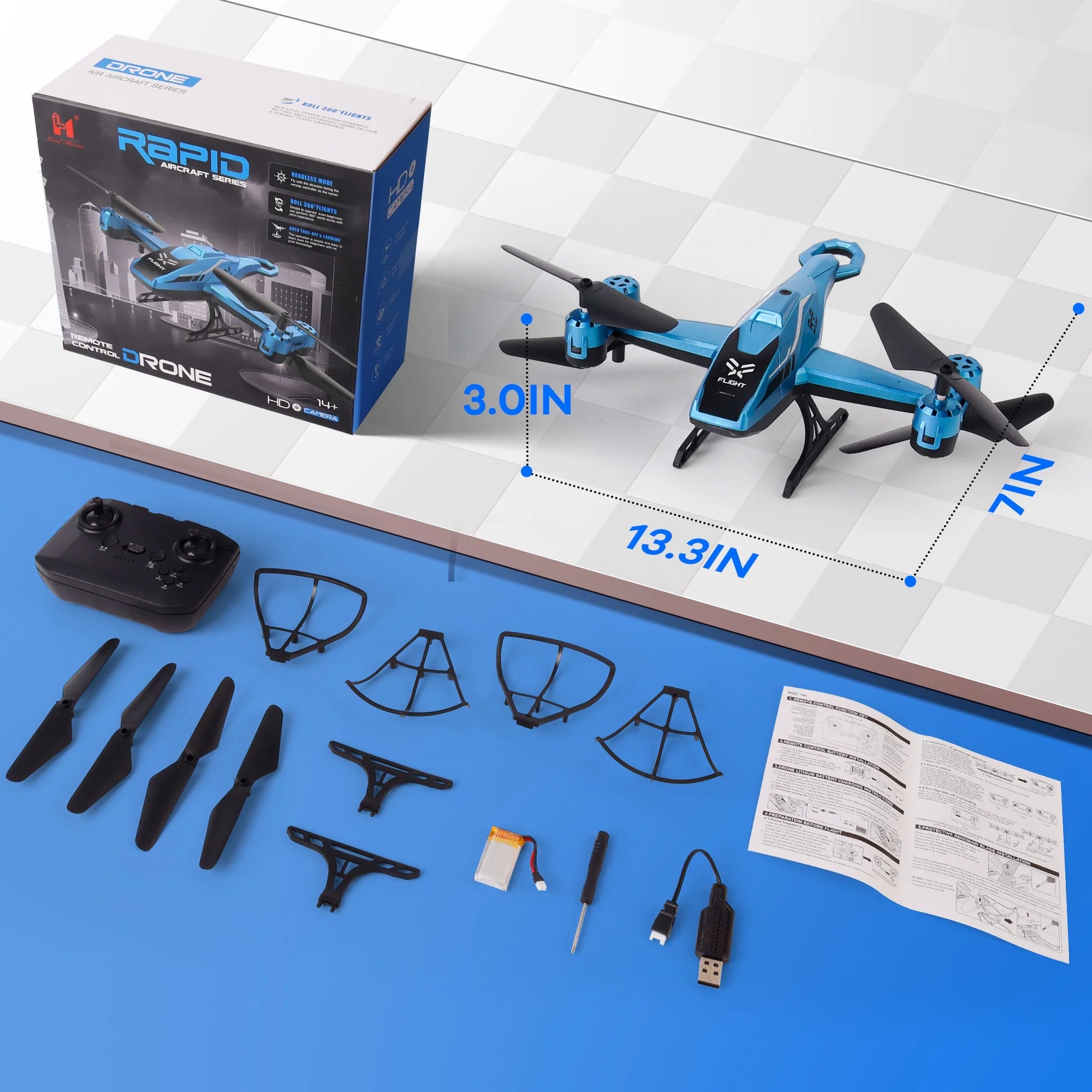 RC Helicopter - Remote Control Helicopter for Adults.& Kids, RC Plane with 2 Rechargeable Batteries, Indoor & Outdoor Airplane for Beginners