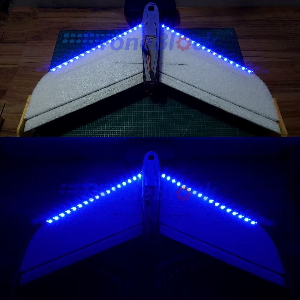 RC Airplane LED Light Strips for Fixed Wing RC Cars Trucks Flying Wing Plane Aircraft