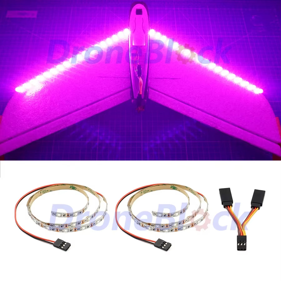 RC Airplane LED Light Strips for Fixed Wing RC Cars Trucks Flying Wing Plane Aircraft