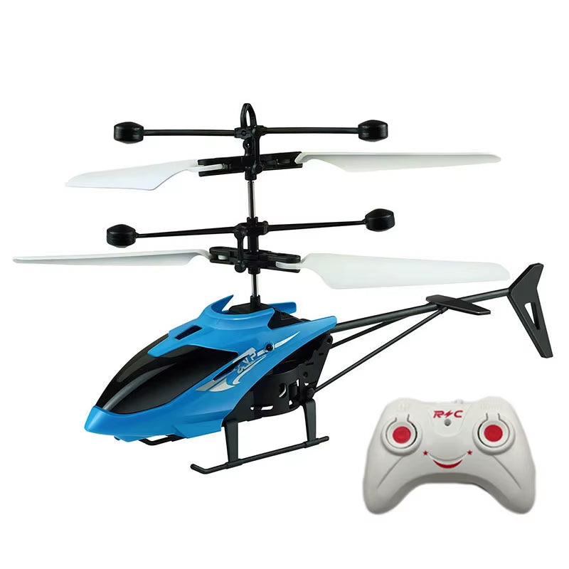Remote Safe Fall-Resistant RC Helicopters Drone Rechargeable Mini RC Drone Children Toys with Random Color Wings