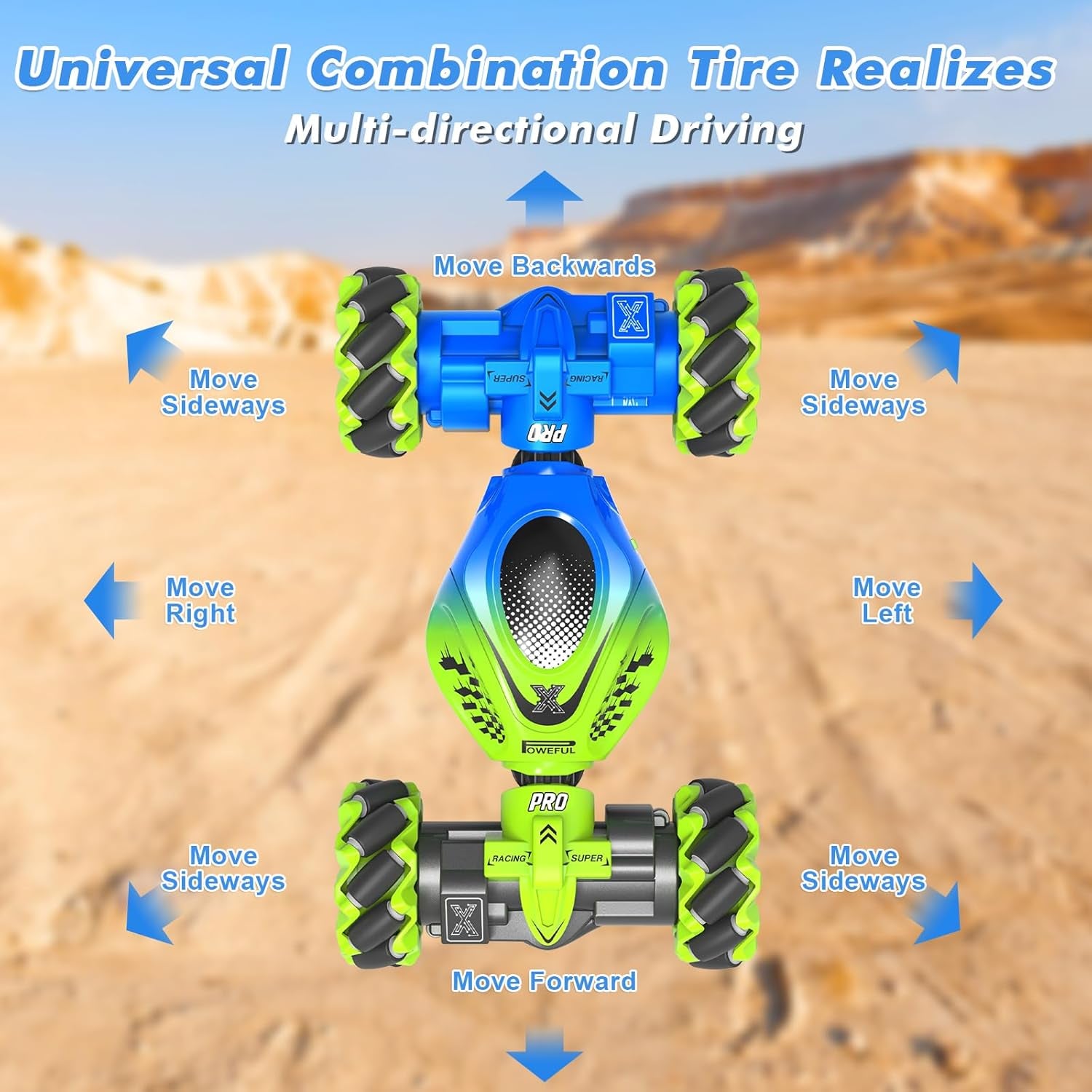 Gesture Sensing RC Stunt Car - Toys for 6-12 Years Old Boys Girls, 4WD Remote Control Car, Hand Controlled Car with Lights Music, Cool Birthday Gifts for Kids Age 6 7 8 9 10 11 12 Years Old